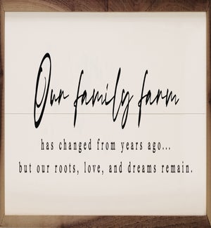 Our Family Farm Dreams Remain White